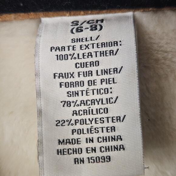 00s Covington Womens Suede Leather Shearling Lined Hooded Coat Sm Y2K - Picture 10 of 10